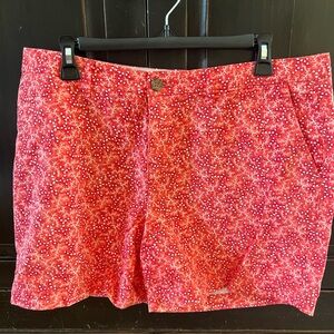 Red Patterned Shorts
